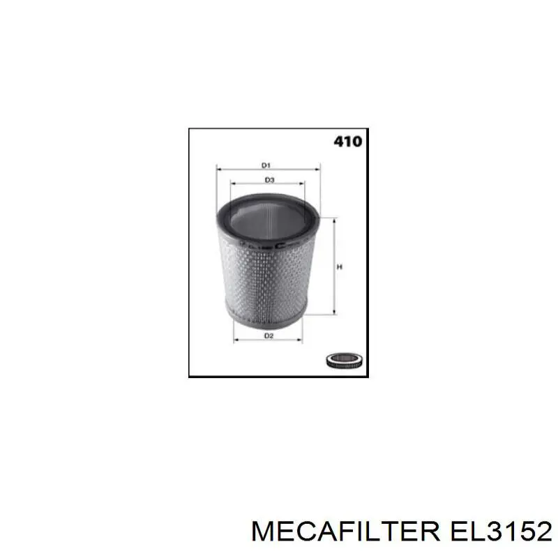 EL3152 Mecafilter Повітряний фільтр двигуна
