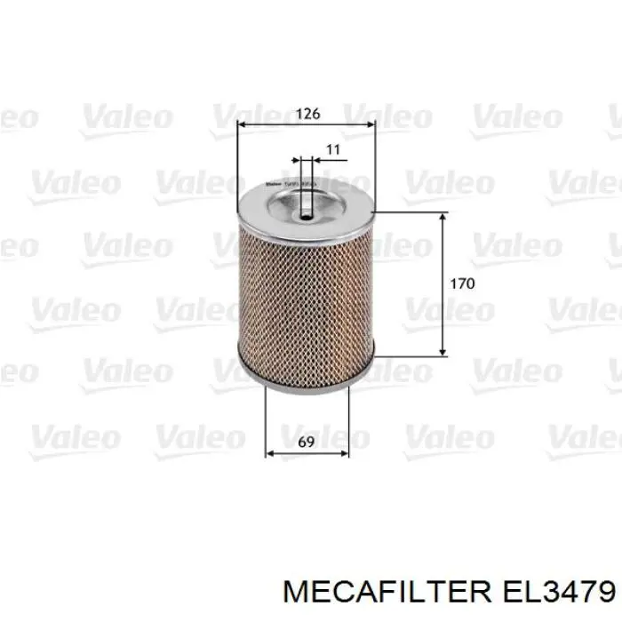 Повітряний фільтр EL3479 Mecafilter