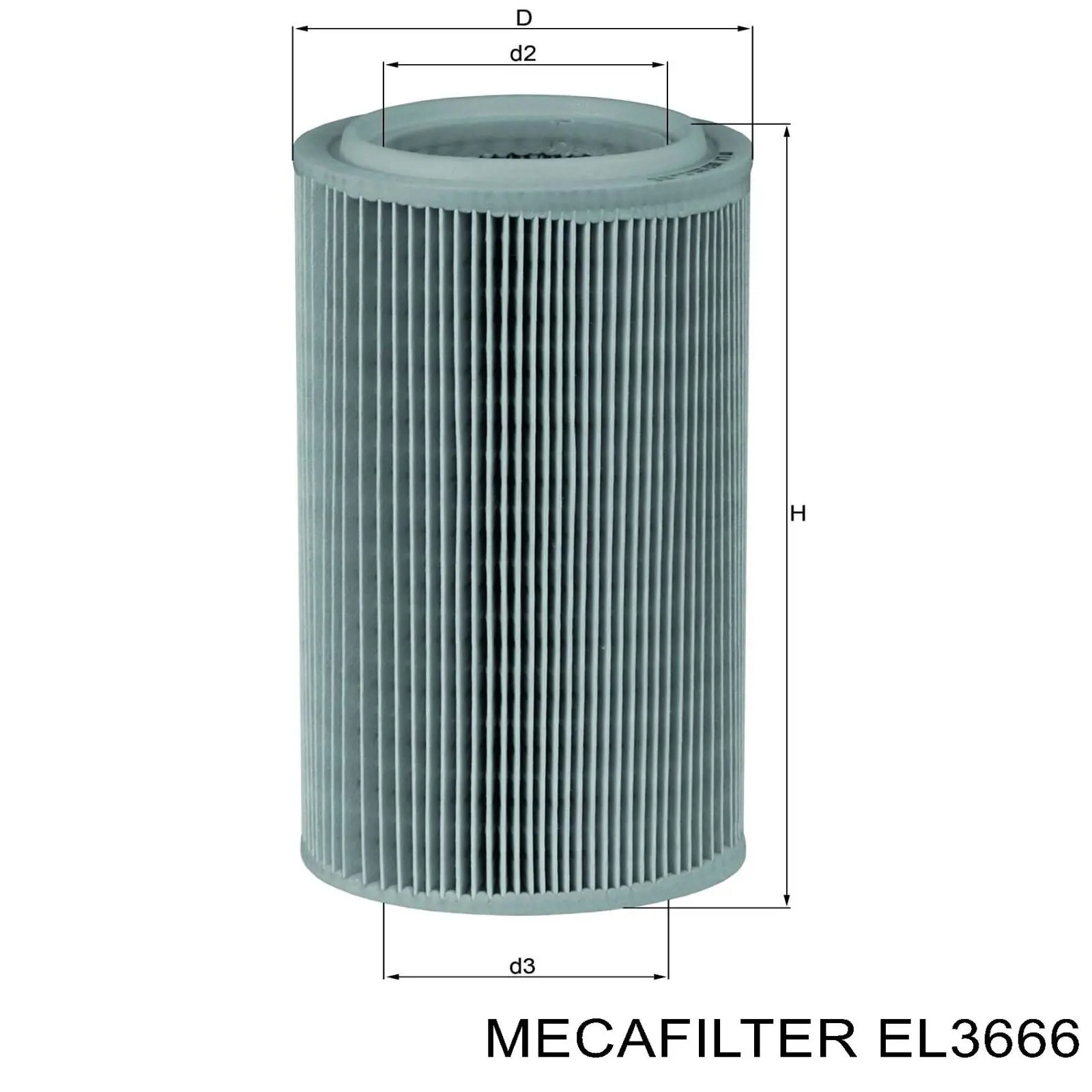 Елемент повітряного фільтра Mecafilter EL3666 ціна, від 6.05 USD