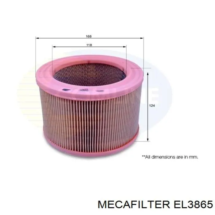 Купити EL3865 Mecafilter Автомобільний фільтр повітря
