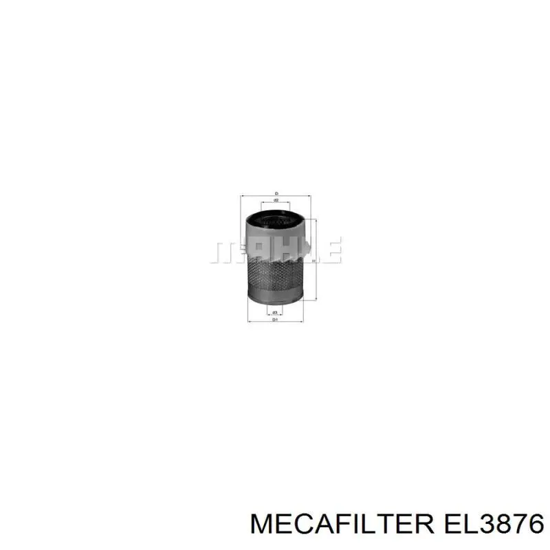 Купити EL3876 Mecafilter Автомобільний фільтр повітря