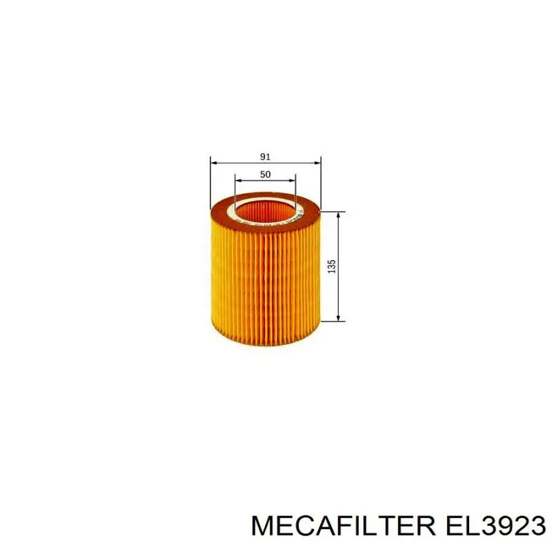 Елемент повітряного фільтра Mecafilter EL3923 ціна, від 6.71 USD