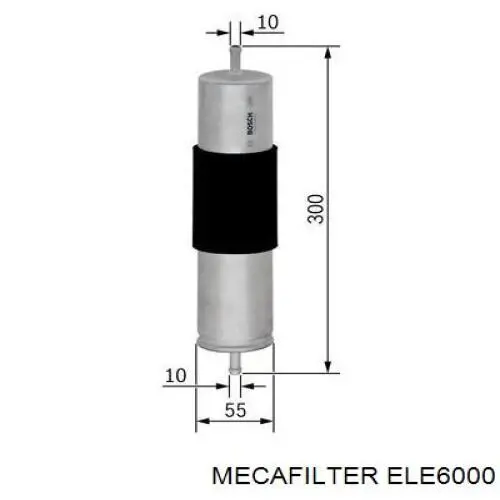 ELE6000 Mecafilter фільтр паливний