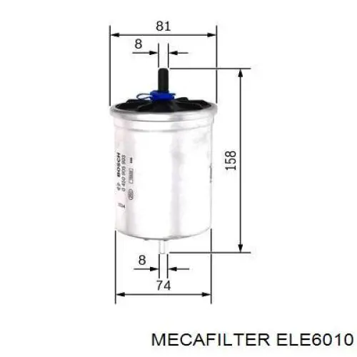 Паливний фільтр ELE6010 Mecafilter