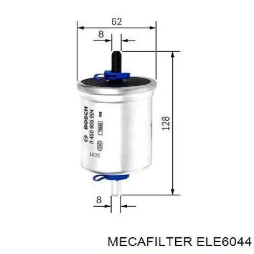 ELE6044 Mecafilter Фільтр палива