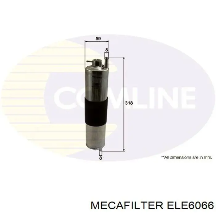 Паливний фільтр ELE6066 Mecafilter