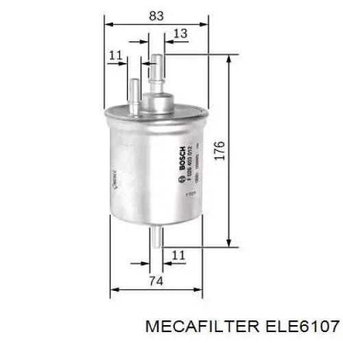 ELE6107 Mecafilter фільтр паливний