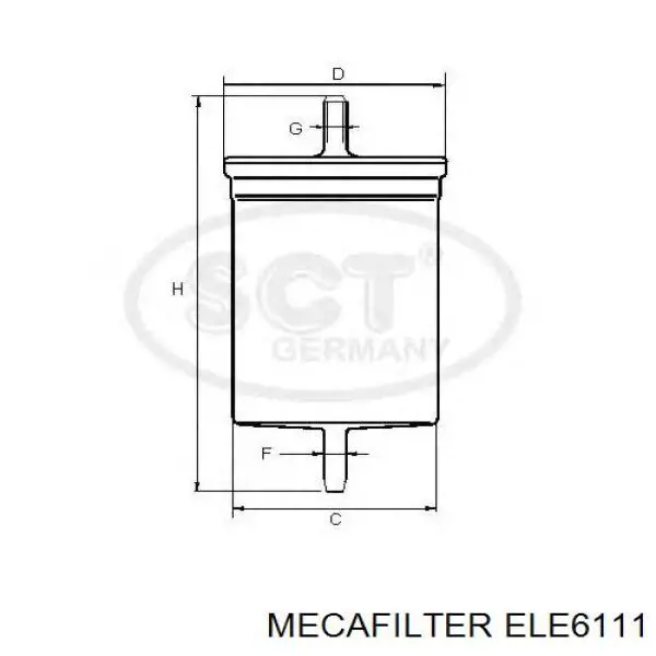 ELE6111 Mecafilter Фільтр палива