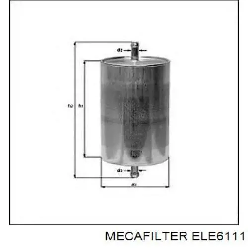 Фільтр тонкого очищення палива Mecafilter ELE6111 ціна, від 22.41 USD