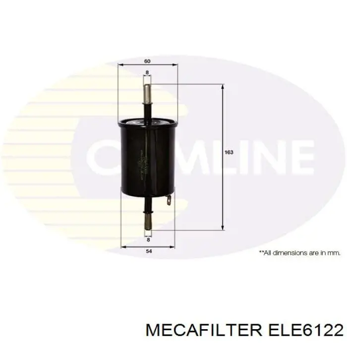 Фільтр паливний Mecafilter ELE6122