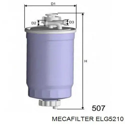 Фільтр паливний Mecafilter ELG5210