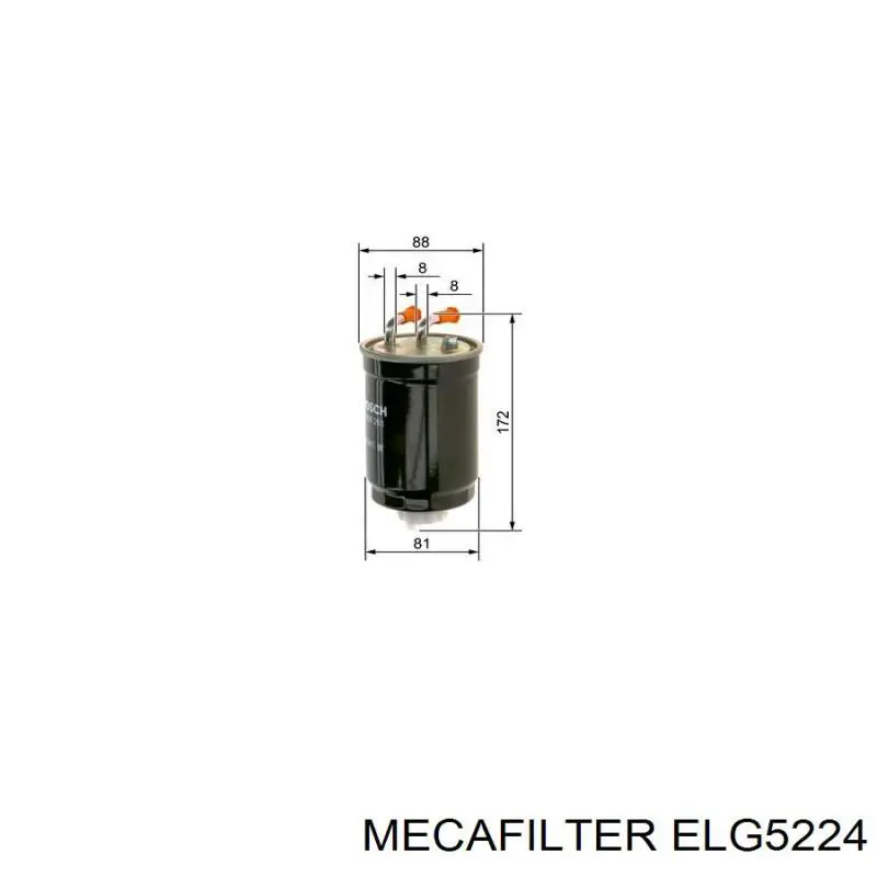 Купити ELG5224 Mecafilter Фільтр-відстійник палива грубої очистки