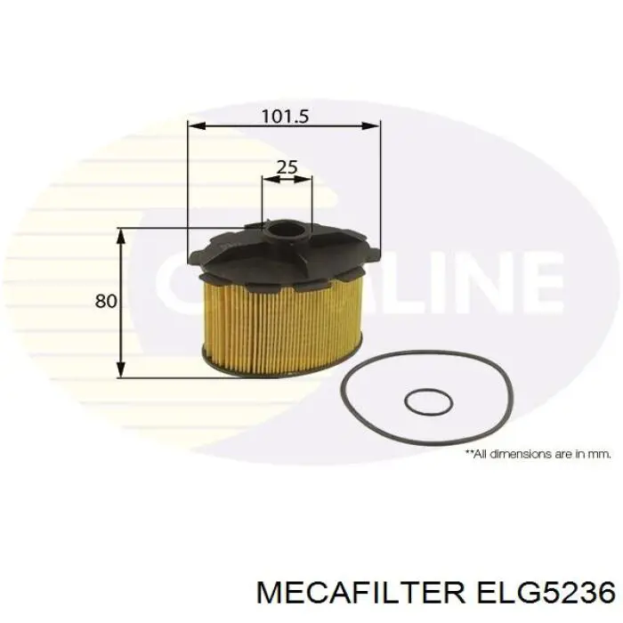 Фільтр тонкого очищення палива Mecafilter ELG5236 ціна, від 5.70 USD