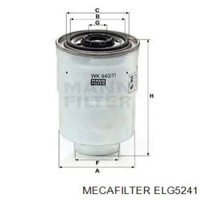 Купити ELG5241 Mecafilter Фільтр-відстійник палива грубої очистки