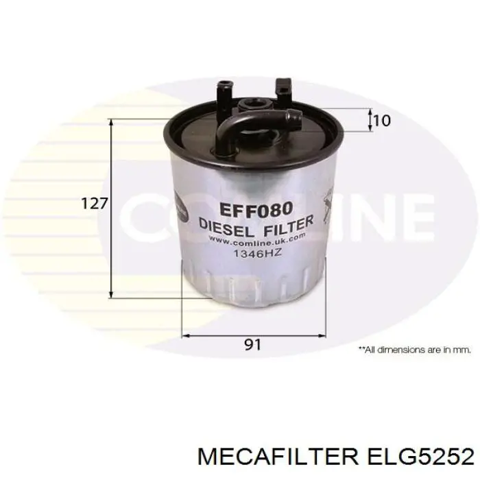 Купити ELG5252 Mecafilter Фільтр-відстійник палива грубої очистки