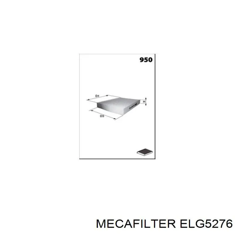 Фільтр тонкого очищення палива Mecafilter ELG5276 ціна, від 14.52 USD