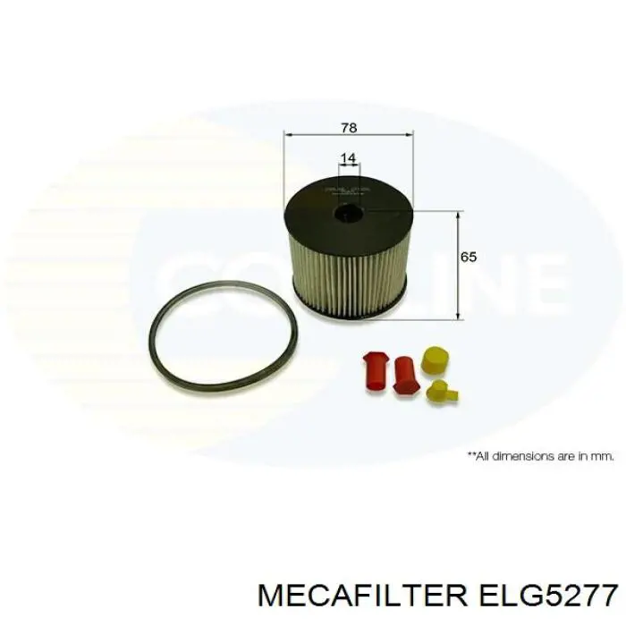 Фільтр тонкого очищення палива Mecafilter ELG5277 ціна, від 6.89 USD