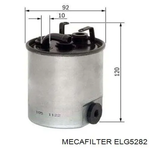Паливний фільтр ELG5282 Mecafilter