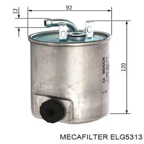 ELG5313 Mecafilter Фільтр палива