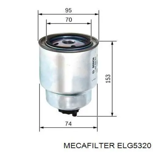Купити ELG5320 Mecafilter Фільтр-відстійник палива грубої очистки