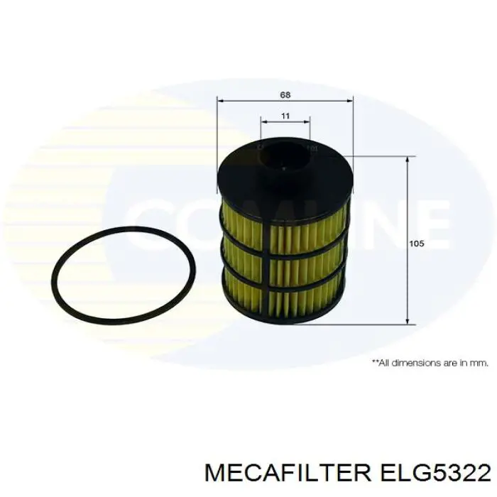 Купити ELG5322 Mecafilter Фільтр-відстійник палива грубої очистки