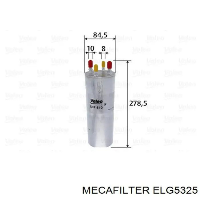 Купити ELG5325 Mecafilter Фільтр-відстійник палива грубої очистки