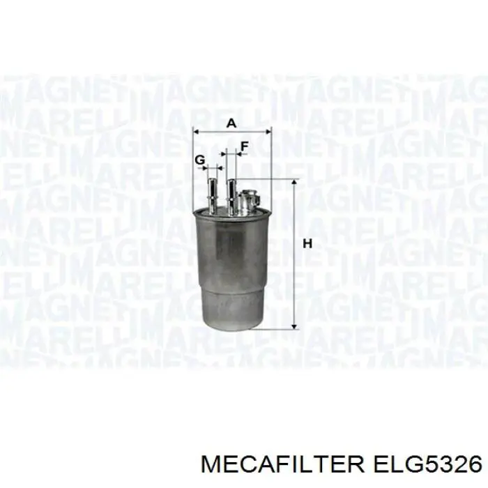 Фільтр тонкого очищення палива Mecafilter ELG5326 ціна, від 21.32 USD