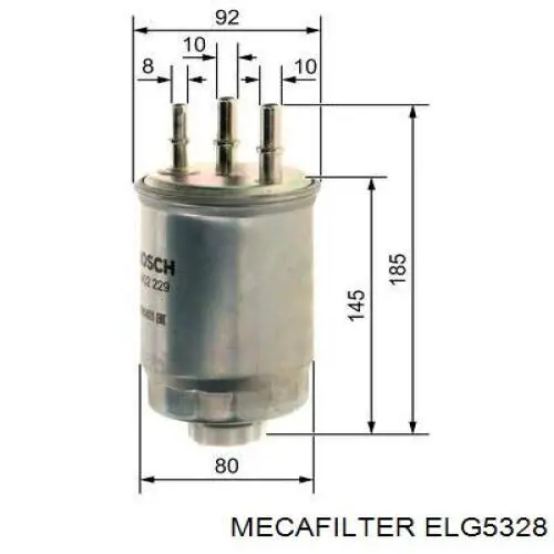ELG5328 Mecafilter Фільтр палива