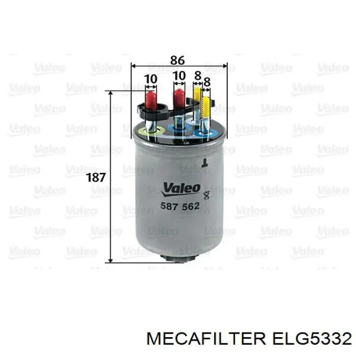 ELG5332 Mecafilter фільтр паливний
