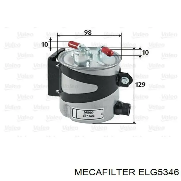 ELG5346 Mecafilter фільтр паливний