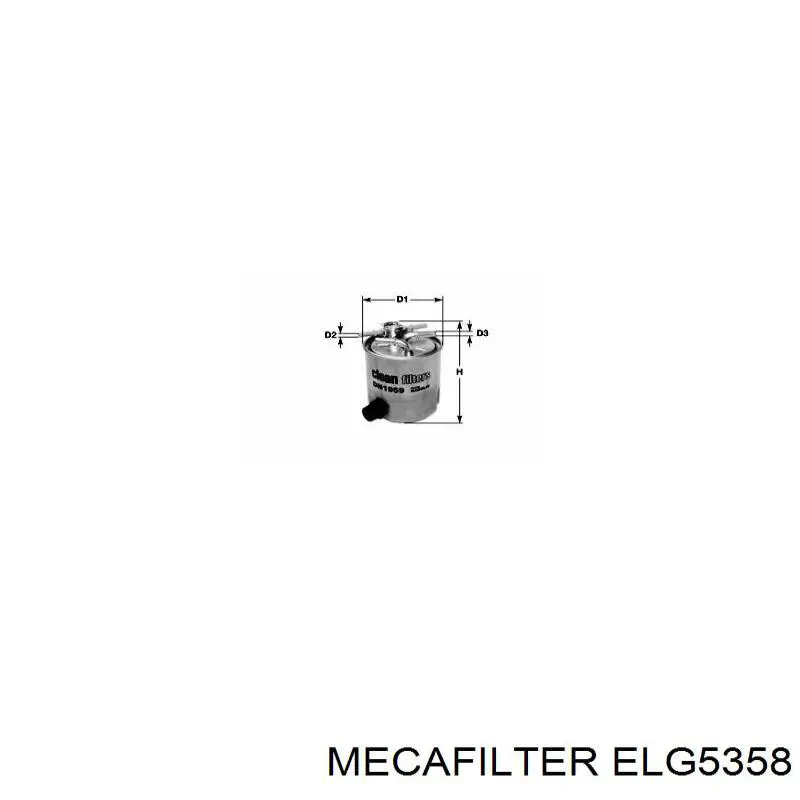 Фільтр паливний Mecafilter ELG5358
