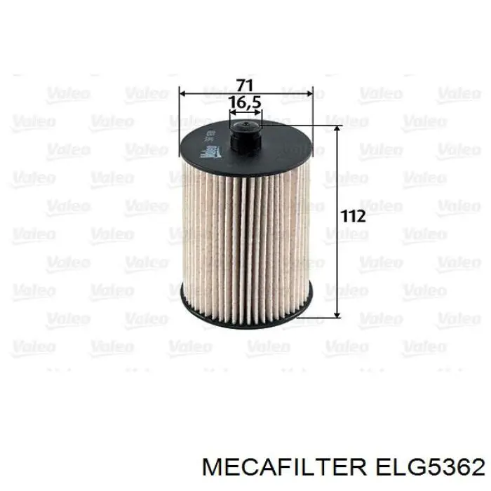 ELG5362 Mecafilter фільтр паливний