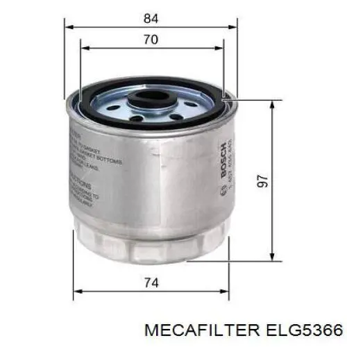 ELG5366 Mecafilter фільтр паливний