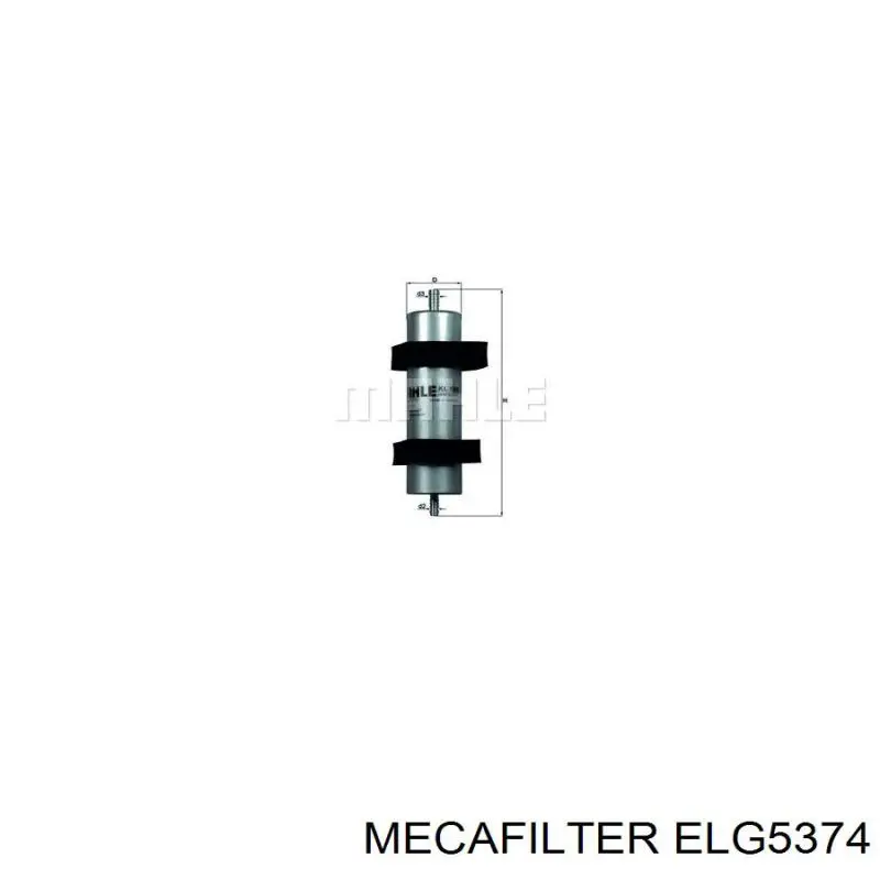 Фільтр паливний Mecafilter ELG5374