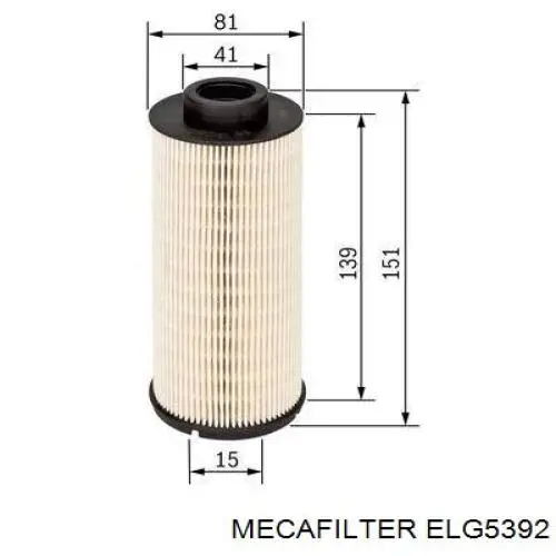 Фільтр тонкого очищення палива Mecafilter ELG5392 ціна, від 15.34 USD