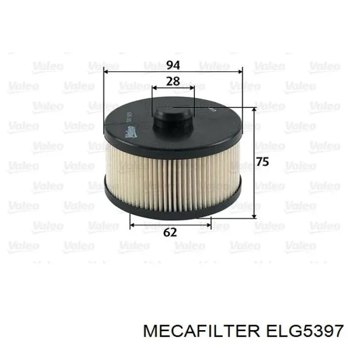 Паливний фільтр ELG5397 Mecafilter