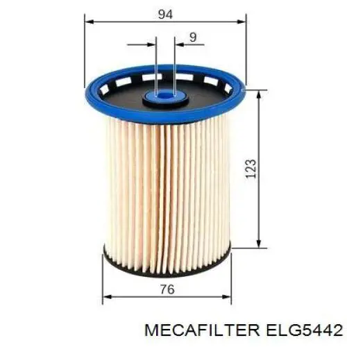 Фільтр паливний ELG5442 Mecafilter