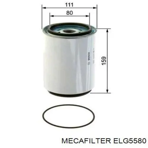 Фільтр паливний ELG5580 Mecafilter