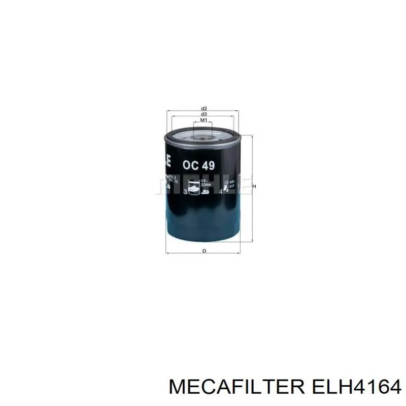 ELH4164 Mecafilter Фільтр масла
