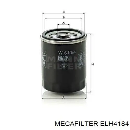 Купити ELH4184 Mecafilter Фільтр очищення масла відцентровий