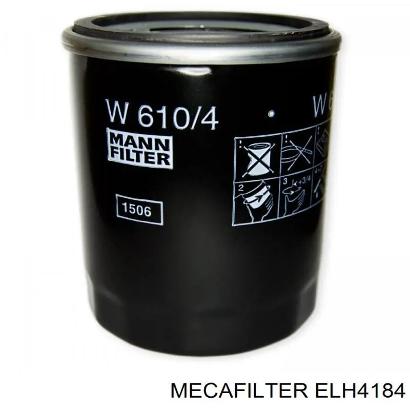 Масляний фільтр двигуна Mecafilter ELH4184 ціна, від 4.74 USD