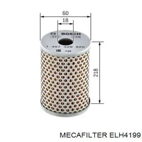 ELH4199 Mecafilter Фільтр гідропідсилювача