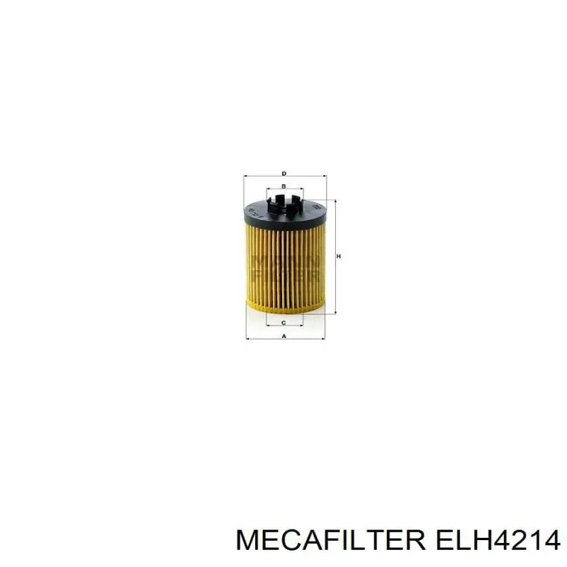 Фільтр масляний ELH4214 Mecafilter