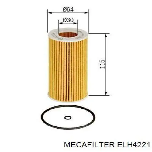 ELH4221 Mecafilter Фільтр масла