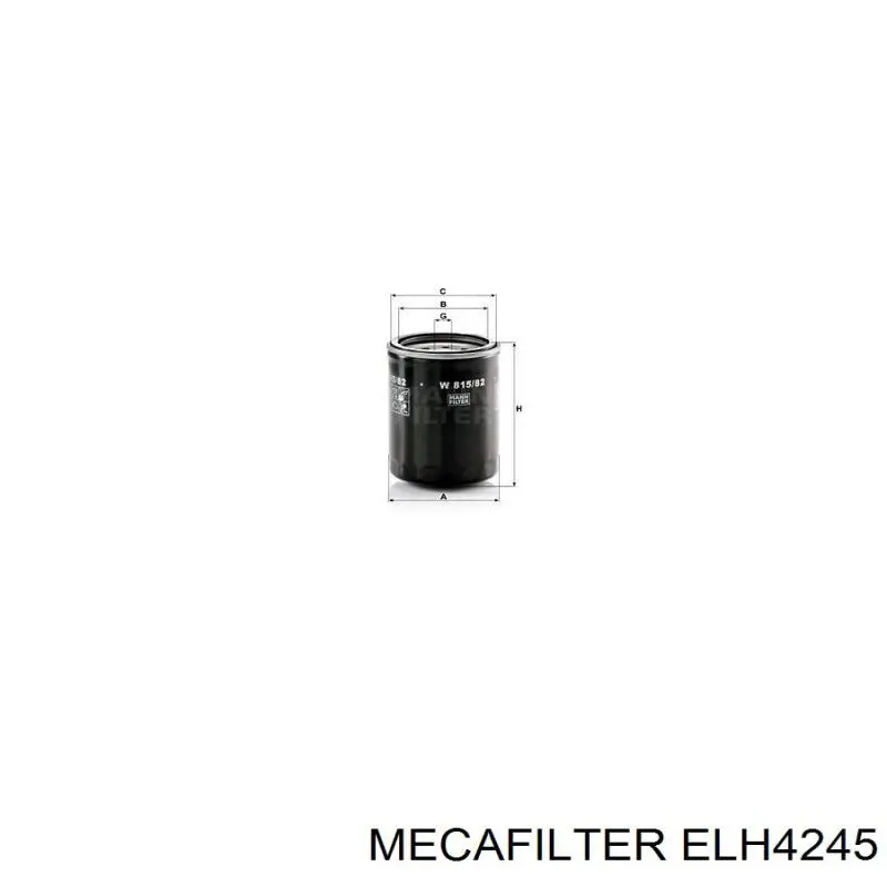 ELH4245 Mecafilter Фільтр масла