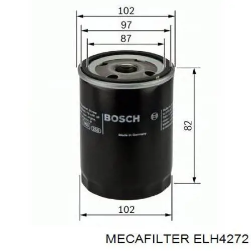 ELH4272 Mecafilter Фільтр масла