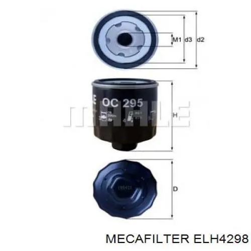 Купити ELH4298 Mecafilter Фільтр очищення масла відцентровий