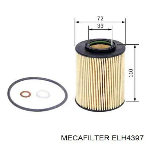 ELH4397 Mecafilter фільтр масляний