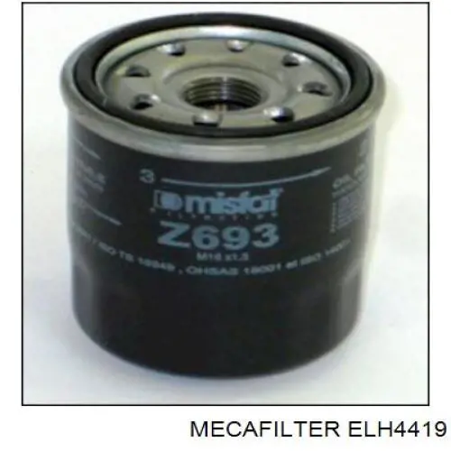 Масляний фільтр двигуна Mecafilter ELH4419 ціна, від 5.37 USD