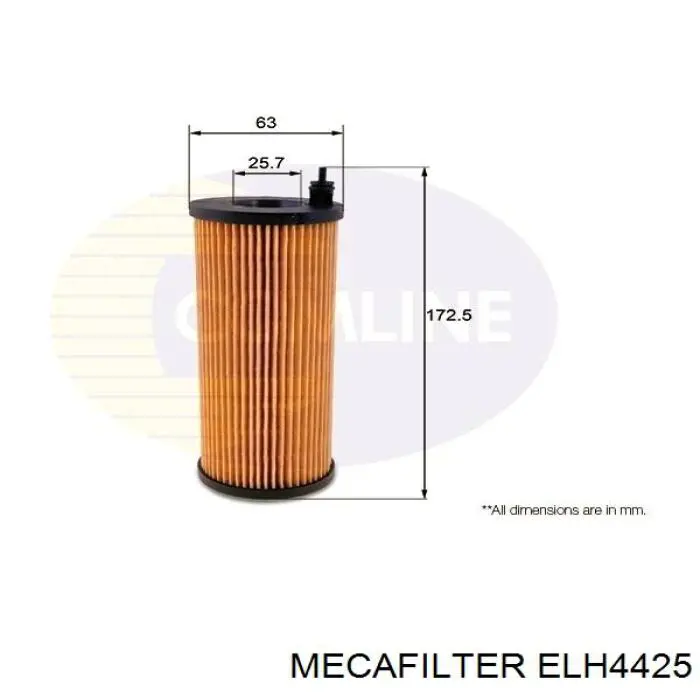 ELH4425 Mecafilter Фільтр масла